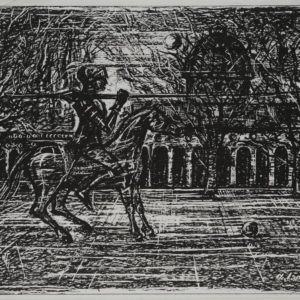 Knight on a Horseback. 1994, mixed media, 19x26