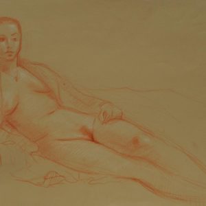 Բնորդուհի․ 2000, թուղթ, կավճամատիտ, 35 x 36