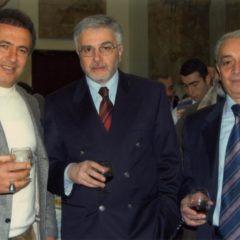 With Gagik Tsarukian and Georgi Gulkanian at the inauguration of the Fine Arts Academy Fund