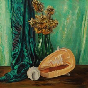 Sunflowers and Shells. 2006, oil on canvas, 63x70 cm (Private Collection, Yerevan)