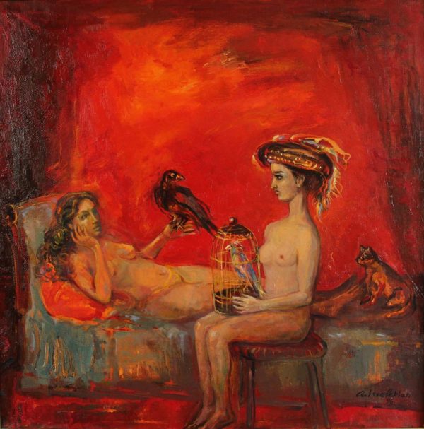 Meeting. 1996, oil on canvas, 70x70