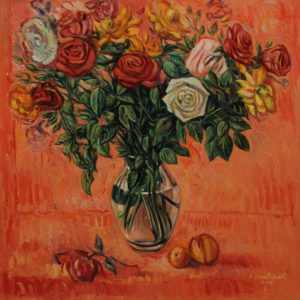 Vase of Roses. 2005, oil on canvas, 70x70 cm (Private Collection, Yerevan)