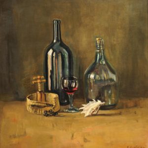 Still Life with Bottles. 2002, oil on canvas, 75x70