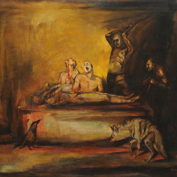 Feast of the Hyenas. 1989, oil on canvas, 105x110