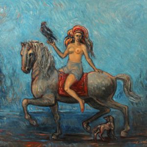 The Amazon girl in hunting. 2013, oil on canvas, 50x60