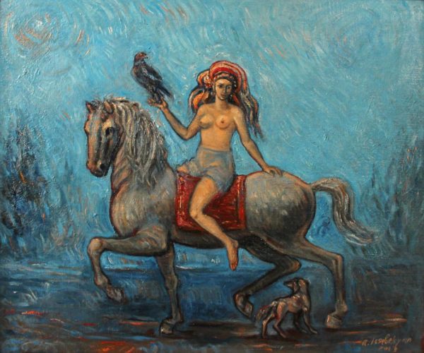 The Amazon girl in hunting. 2013, oil on canvas, 50x60