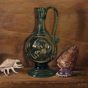 Still life with a lamp, 1992, oil on canvas, 70x70 (Private Collection, Yerevan)