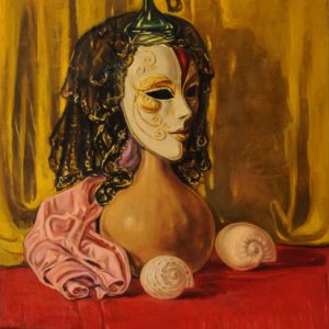 Portrait from “Venetian Masks” Cycle. 1997, Oil on Canvas, 60x55 cm (Private Collection, Yerevan)