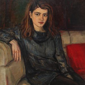 Portrait of Huri Araqelyan․ 1993, oil on canvas, 70x60