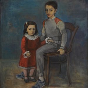 My Children: Mher and Anna. 1986, oil on canvas, 130x115