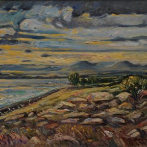 A cloudy day in Sevan․ 2006, oil on canvas, 35x40