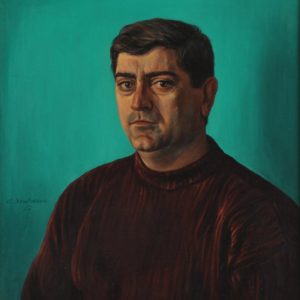 Portrait of Avetis Nalbandian. 1977, oil on canvas, 60 x 55 (A. Nalbandyan Collection)