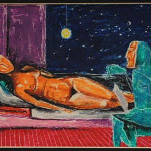 Evening Visit (2nd version). 1997, pastel on paper, 18x27