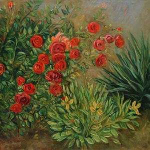 Roses and Yukka. 2010, oil on canvas, 65x81