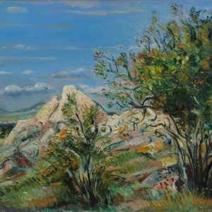 White cliff, In Sevan, 2006, oil on canvas, 50x60