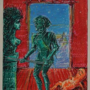 Victory over Evil. 1996, mixed media on paper, 27x18