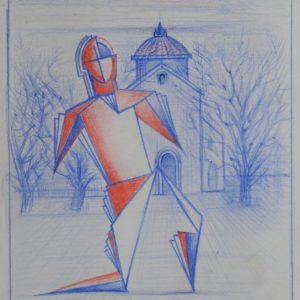 Հրապարակ». 1994, թուղթ, մատիտ, 30x25