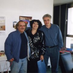 With artists Alik and Zhanna Avetissian in a Paris studio. 2000