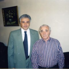 With Charles Aznavour. Yerevan. 2001