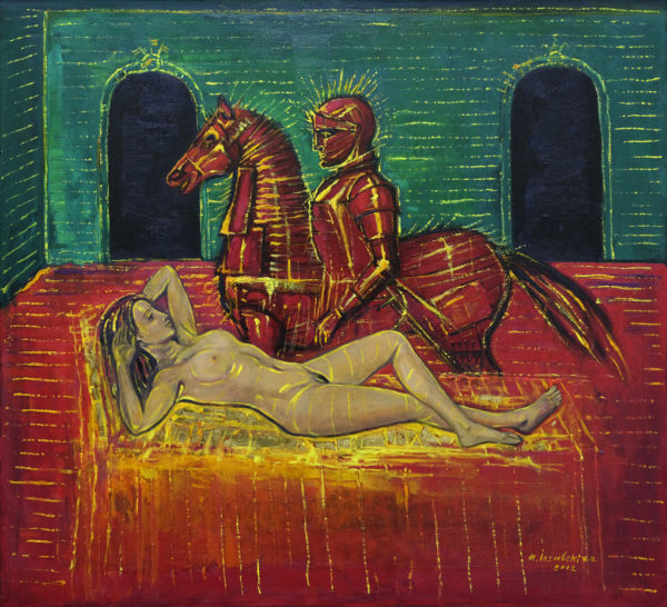 Knight and the Woman. 2002, oil on canvas, 100x90