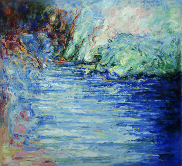 Blue expression. 2018, acrylic on canvas, 165x180