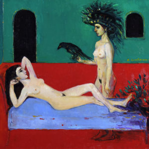 Two Women (second version). 1996, oil on canvas, 55x60