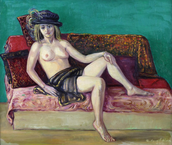 Model in a Hat. 2003, oil on canvas, 46x55