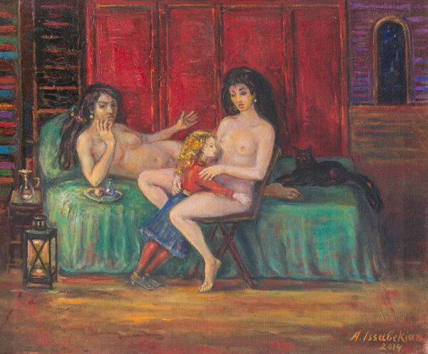 The Two and the Girl. 2014, oil on Canvas, 38×45 cm