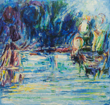 Կապույտ խորություն․ 2019, կտավ, ակրիլ, 110x115 սմ (Երևանի պետական համալսարանի հավաքածու)