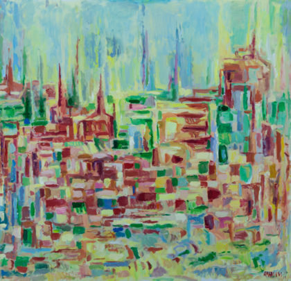 Քաղաք, ռիթմ, գույն. 2019, կտավ, ակրիլ, 110x115