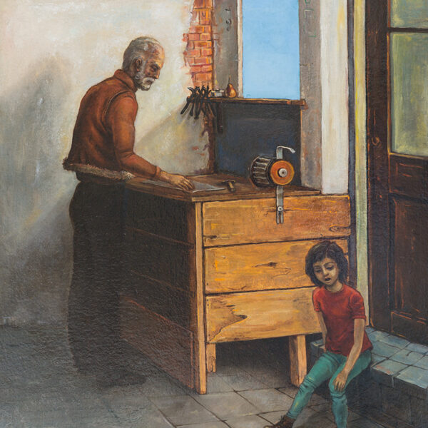 In the Studio. 1973, Oil on Canvas, 58x49 cm