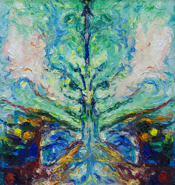 A Big Tree of Life. 2020, oil on canvas, 31.5x28.5 cm