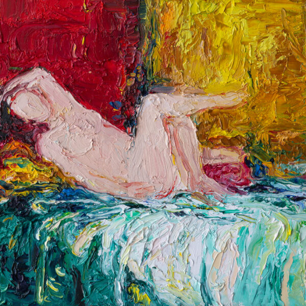 NUDE N 2. 2022, oil on canvas, 21x27.5 cm