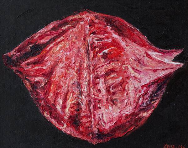 IN THE RED. 2022, oil on canvas, 24x30 cm