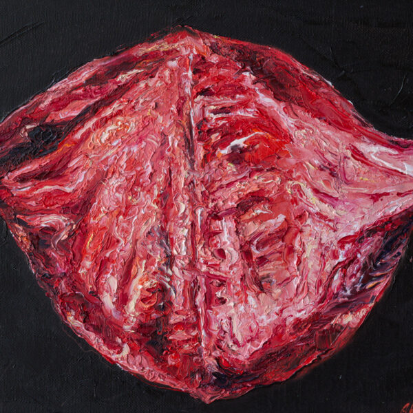 IN THE RED. 2022, oil on canvas, 24x30 cm