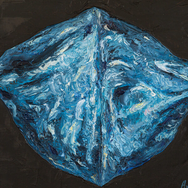 IN THE BLUE. 2022, oil on canvas, 24×30 cm