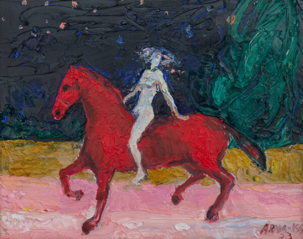 "Night walk". 2023, Oil on Canvas, 24x30 cm
