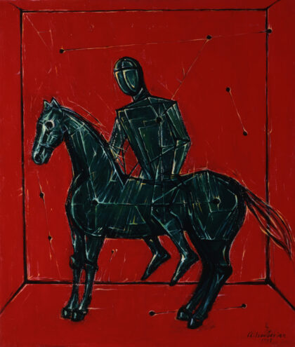 In the Red Room. 1997, Oil on Canvas, 70x60 cm