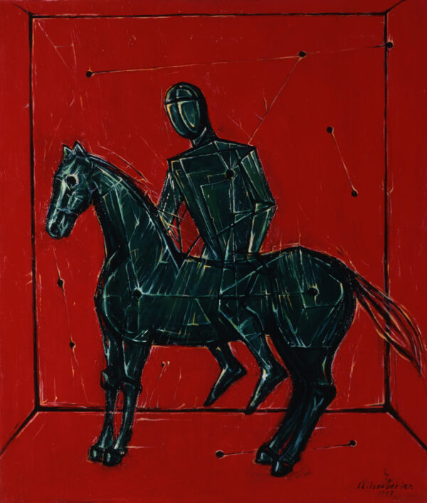 In the Red Room. 1997, Oil on Canvas, 70x60 cm